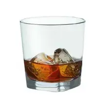 G.E.T - Cubed 9 oz Clear SAN Plastic Rocks Glass (24 Per Case) - SW-1470-CL