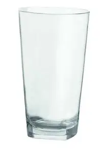 G.E.T - Cubed 16 oz Clear SAN Plastic Beverage Glass (24 Per Case) - SW-1472-CL