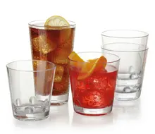 G.E.T - Loft 9 oz Clear SAN Plastic Stackable Rocks Glass (24 Per Case) - SW-1473-CL