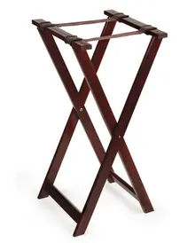 G.E.T - 31.5" Mahogany Hardwood Tray Stand (4 Per Case) - TSW-103