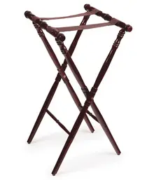G.E.T - 30.25" Mahogany Luxury Hardwood Tray Stand (4 Per Case) - TSW-104