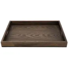 G.E.T - Taproot 18.25" x 12.5" Ash Wood Rectangular Walled Serving Tray W/ Handles (6 Per Case) - WD-15-ASH