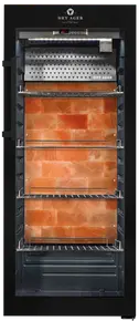 Dry Ager - 220 lb UX 1550 PRO S Black Dry Aging Cabinet w/ UX-LED-Salt Wall System - UX1550PSP