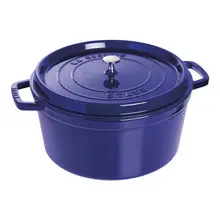 Staub - 8.4 L Dark Blue Round Cast Iron Cocotte - 1004303