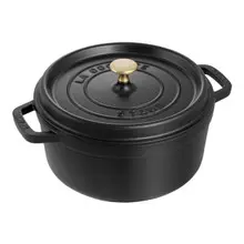 Staub - 2.7 L Black Round Cast Iron Cocotte - 1003915