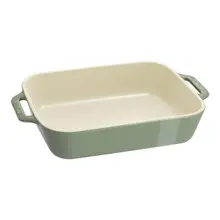 Staub - 12.9" x 8" Eucalyptus Ceramic Rectangular Baking Dish - 1034027