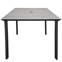 Grosfillex - Sunset 36" Granite/Volcanic Black Square ADA Table - R1001288