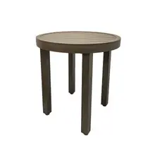 Grosfillex - Sunset 20" Fusion Bronze Round Outdoor Low Table - UT840599