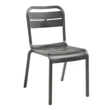 Grosfillex - Cannes Charcoal Sidechair (18 Pack) - UT110002