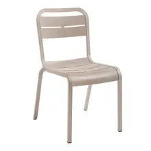 Grosfillex - Cannes French Taupe Sidechair (18 Pack) - UT110181
