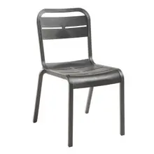 Grosfillex - Cannes Charcoal Sidechair (4 Pack) - UT011002