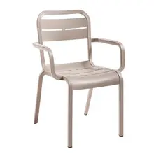 Grosfillex - Cannes French Taupe Armchair (16 Pack) - UT115181