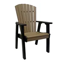 Grosfillex - Kailua Weathered Wood/Black Adirondack Chair - UT810886