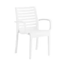Grosfillex - Astoria White Armchair (16 Pack) - UT945004