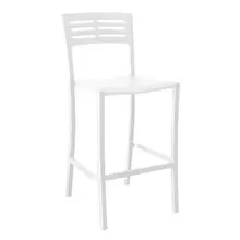 Grosfillex - Vogue Glacier White Barstool (8 Pack) - UT638096