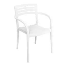 Grosfillex - Vogue Glacier White Armchair (4 Pack) - US336096