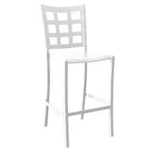 Grosfillex - Plazza Glacier White Barstool (2 Pack) - UT046096