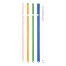 Zwilling - Sorrento 5 Pc Mixed Colors Straight Glass Straws - 1009753