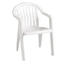 Grosfillex - Miami White Lowback Armchair (16 Pack) - US282304