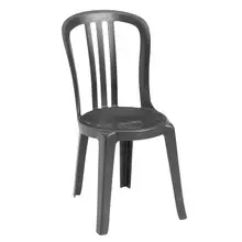 Grosfillex - Miami Charcoal Bistro Sidechair (32 Pack) - US495502