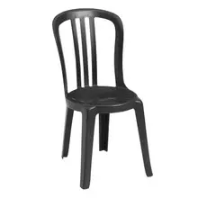Grosfillex - Miami Black Bistro Sidechair (4 Pack) - US495017