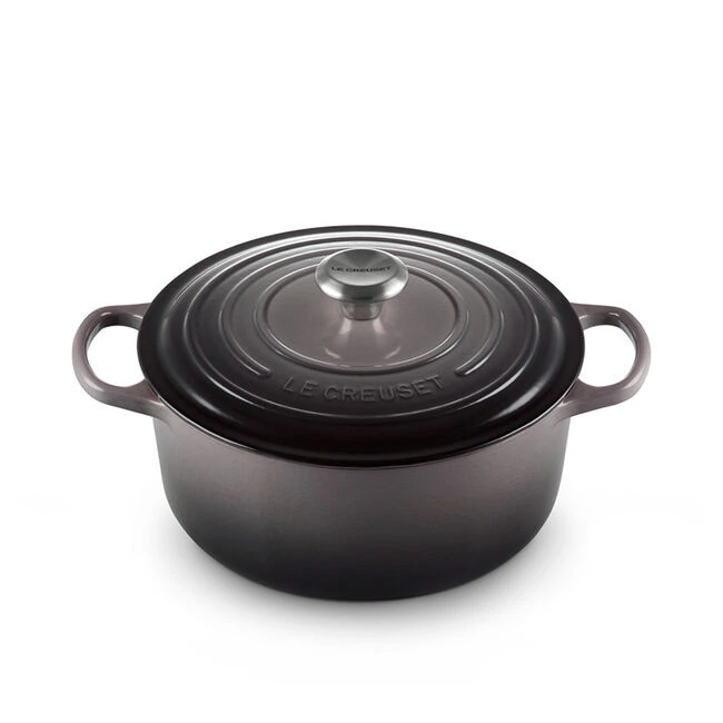 Le Creuset - 5.3 L (5.5 QT) Oyster Enamel Cast Iron Round Dutch Oven