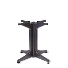 Grosfillex - Alpha Charcoal Resin Dining Height Large Table Base - US624202