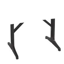 Grosfillex - Alpha Charcoal Resin Dining Height Lateral Table Base - 55618302