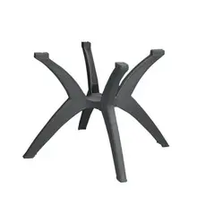 Grosfillex - Y-Leg Charcoal Resin Dining Height Pedestal Table Base - US850002