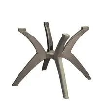 Grosfillex - Y-Leg French Taupe Resin Dining Height Pedestal Table Base - US850181