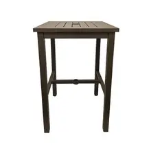 Grosfillex - Sigma 28" Fusion Bronze Square Bar Height Table - US930599