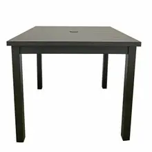 Grosfillex - Sigma 34" Volcanic Black Square Dining Height Table - US928288