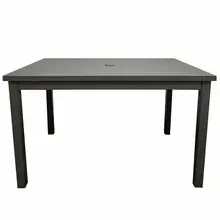 Grosfillex - Sigma 48" x 34" Volcanic Black Dining Height Table - US929288
