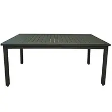 Grosfillex - Sigma 69" x 39" Volcanic Black Dining Height Table - US932288