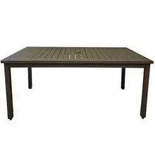 Grosfillex - Sigma 69" x 39" Fusion Bronze Dining Height Table - US932599