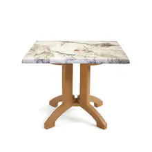 Grosfillex - Atlanta 32" Almeria/Teakwood Square Dining Height Table - UT370815