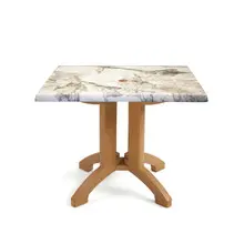 Grosfillex - Atlanta 36" Almeria/Teakwood Square Dining Height Table - UT375815