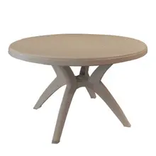 Grosfillex - Ibiza 46" French Taupe Round Dining Height Table - US526181