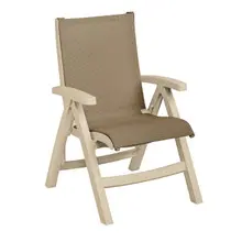 Grosfillex - Jamaica Beach Straw/White Folding Armchair (2 Pack) - UT091066