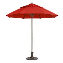 Grosfillex - Windmaster Logo Red 7.5' Round Umbrella - 98366631