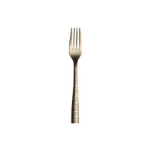 Folio - 8.1" Pirouette Champagne Gold Stainless Steel Dinner Fork (12 Per Case) - 5760SX021