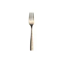 Folio - 6.8" Pirouette Champagne Gold Stainless Steel Dessert / Salad Fork (12 Per Case) - 5760SX023