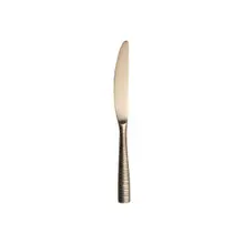 Folio - 9.25" Pirouette Champagne Gold Stainless Steel Dinner Knife (12 Per Case) - 5760SX042