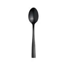 Folio - 7.8" Bryce Black Stainless Steel Oval Bowl Soup / Dessert Spoon (12 Per Case) - 5762SX003