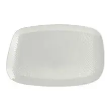 Folio - 14.5" x 9.5" Alpha Ceram Buffet White Rectangle Platter (4 Per Case) - 6958E6134