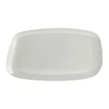 Folio - 18.5" x 10.5" Alpha Ceram Buffet White Rectangle Platter (4 Per Case) - 6958E6135