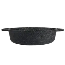 Folio - 4 Qt Black Granite Non-Stick Induction Buffet Pot W/ Glass Lid - 6976QU004