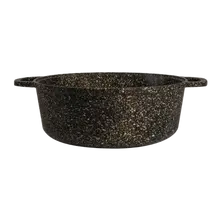 Folio - 5.7 Qt Bronzed Granite Non-Stick Induction Buffet Pot W/ Glass Lid - 6977QU003