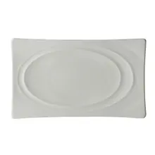 Royal Porcelain - 9" x 5.3" Tyfoon White Pickle Dish (36 Per Case) - 41145ST1220