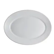Royal Porcelain - 12.6" x 9.3" Belisa White Oval Platter (12 Per Case) - 61100ST0114